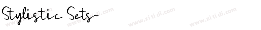 Stylistic Sets字体转换